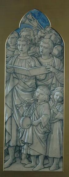 The Choristers - Design For A Stained Glass Window In Ely Cathedral, c1856. Creator: William Dyce