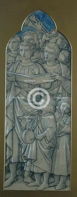 The Choristers - Design For A Stained Glass Window In Ely Cathedral, c1856. Creator: William Dyce.
