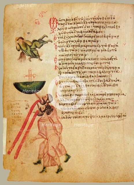 The Chludov Psalter. Psalm 72, ca 850.