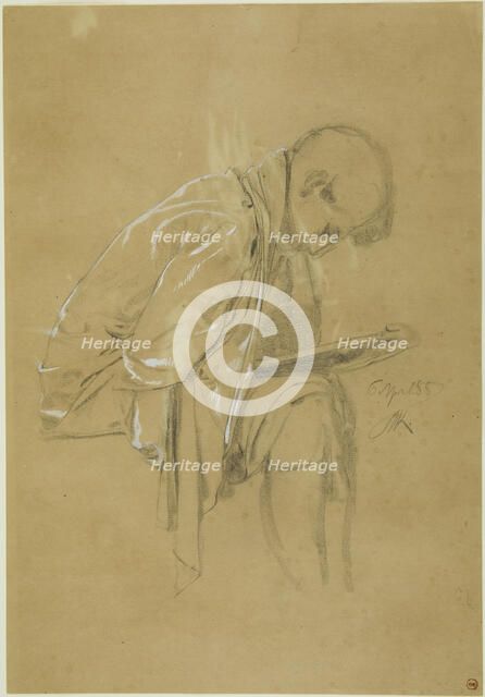 The Chronicler (recto and verso), April 5, 1888 (recto); April 6, 1888 (verso). Creator: Max Klinger.