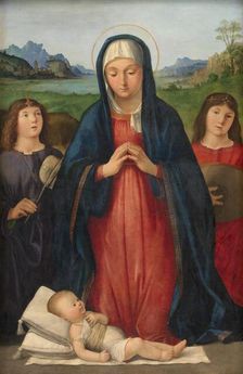 The Christ Child Worshipped by Mary, 1480-1524. Creator: Antonio Solario