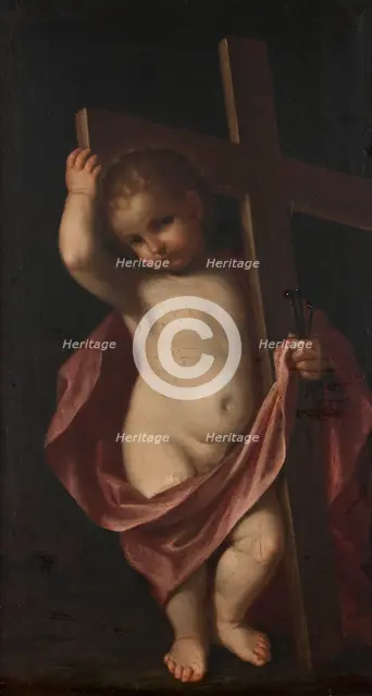 The Christ Child Holding a Cross, 17th century. Creator: After Guercino  (1591-1666)  .