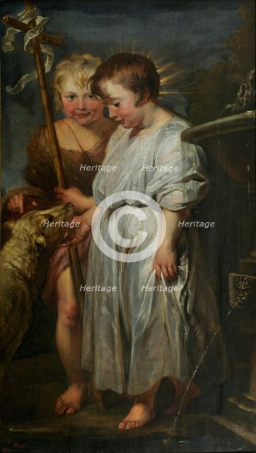 The Christ Child, Saint John and the Lamb, between 1618 and 1620. Creator: Anthony van Dyck.
