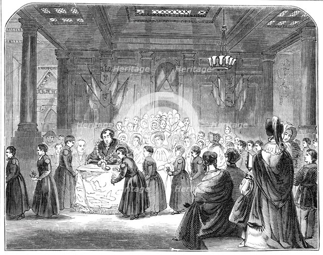 The Christ's Hospital Scholars at the Mansion-House, 1844. Creator: Unknown.