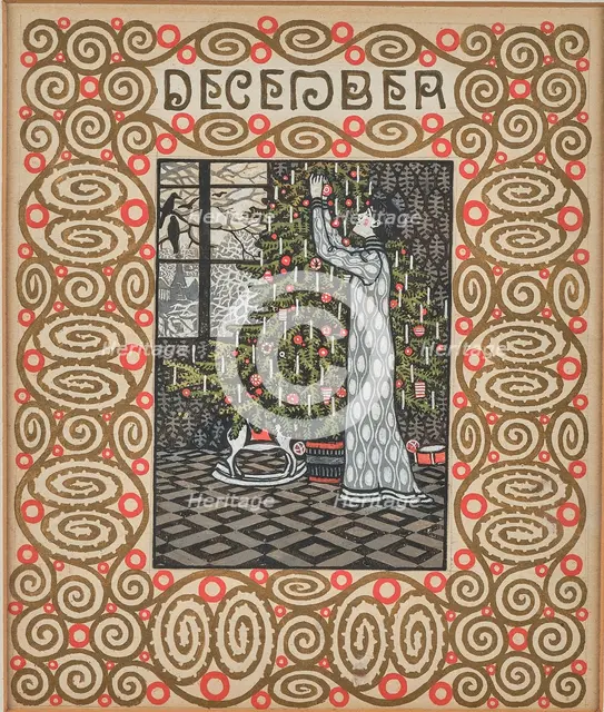 The Christmas tree. Monthly newsletter: December. Creator: Krenek, Carl (1880-1949).