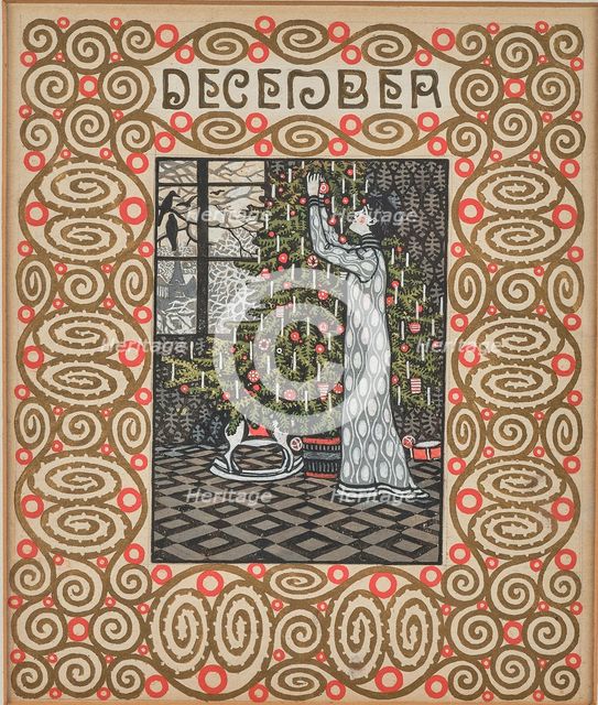 The Christmas tree. Monthly newsletter: December. Creator: Krenek, Carl (1880-1949).