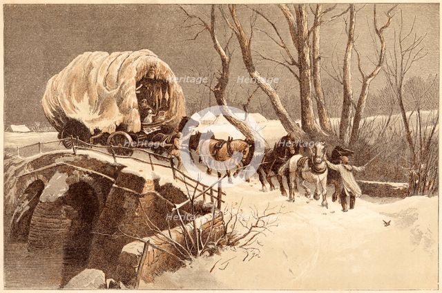 The Christmas Wagon, 1866. Artist: Unknown