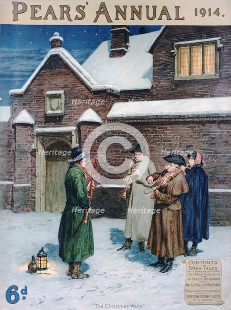 'The Christmas Waits', cover of Pears' Annual, 1914. Artist: Frank Dadd