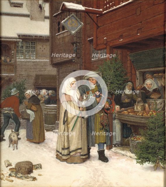 The Christmas Fair , 1872. Creator: Rosen, Georg von (1843-1923).