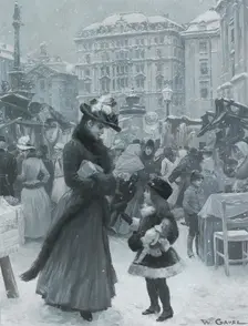 The Christmas Fair Am Hof , 1901. Creator: Gause, Wilhelm (1853-1916)
