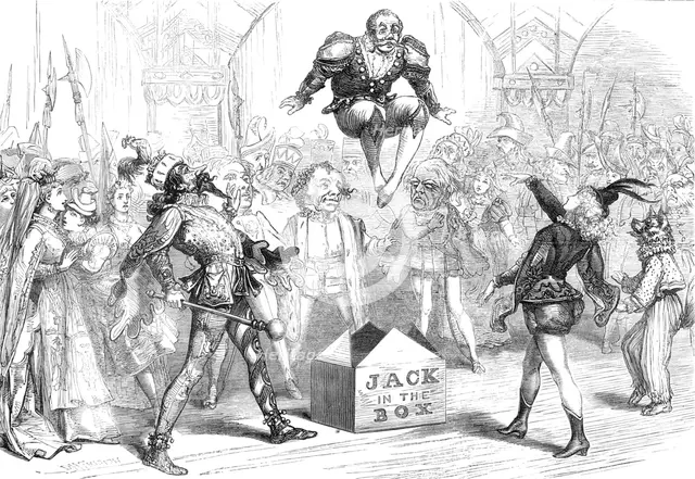 The Christmas Pantomimes: scene from "Jack in the Box" at Drury-Lane Theatre, 1874. Creator: Unknown.