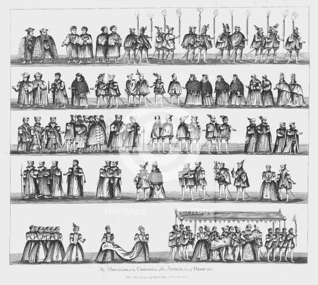 The Christening of Prince Arthur, 24 September 1486, (1782). Artist: Unknown.