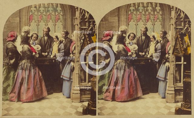The Christening, about 1865. Creator: London Stereoscopic & Photographic Co.