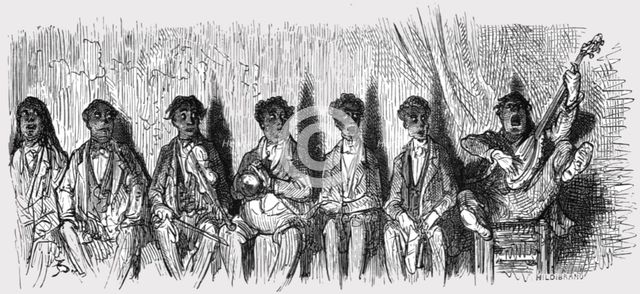 'The Christy Minstrels', 1872.  Creator: Gustave Doré.