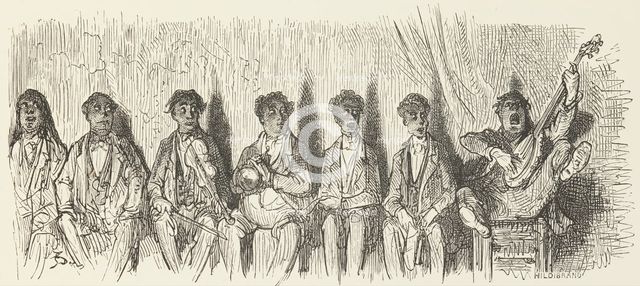 The Christy Minstrels, 1872.  Creator: Henri Theophile Hildibrand.
