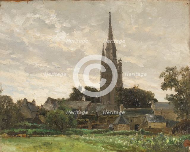 The Church Tower (near Douarnenez), between 1877 and 1884. Creator: Carlos de Haes.