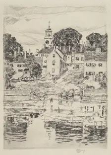 The Church Tower, Portsmouth, 1921. Creator: Frederick Childe Hassam