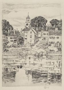 The Church Tower, Portsmouth, 1921. Creator: Frederick Childe Hassam