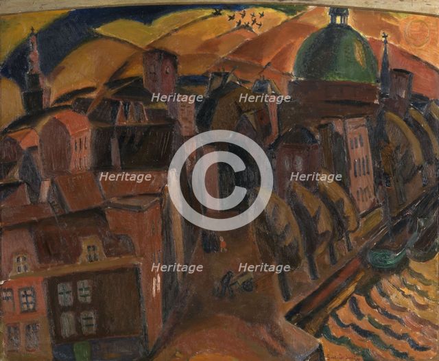 The Church with the Green Dome in Amsterdam, c1919. Creator: Gustave De Smet.