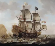 The Church as ship. Artist: Loef, Jacob Gerritsz (1607- after 1670)