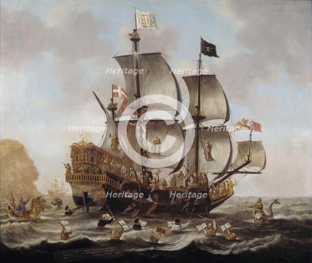 The Church as ship. Artist: Loef, Jacob Gerritsz (1607- after 1670)