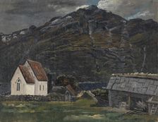The Church at Ullensvang in Hardanger, probably 1835. Creator: Knud Baade