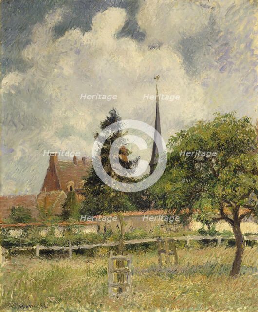 The Church at Eragny, 1884. Creator: Camille Pissarro.
