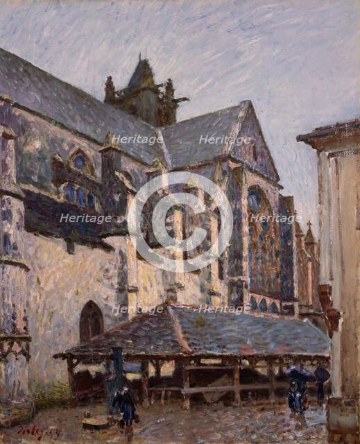 The Church at Moret in the Rain, 1894. Creator: Alfred Sisley.