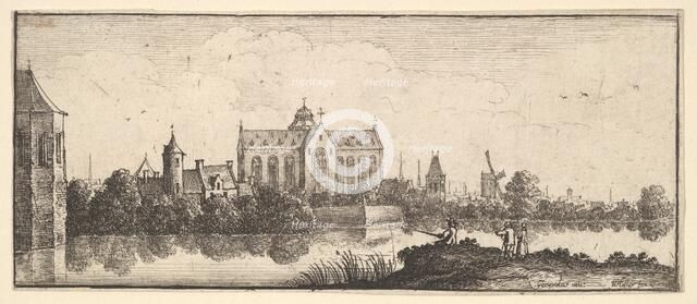 The church by the water, 1625-77. Creator: Wenceslaus Hollar.