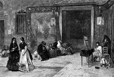 "The Church Door, Spain", from a photograph by Goupil and Co., of the picture by Madrazo, 1873. Creator: Unknown
