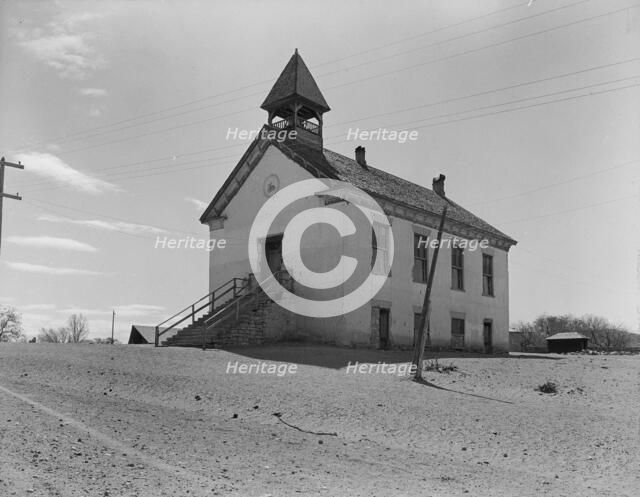 The church in the center of town (Mormon), Escalante, Utah, 1936. Creator: Dorothea Lange.