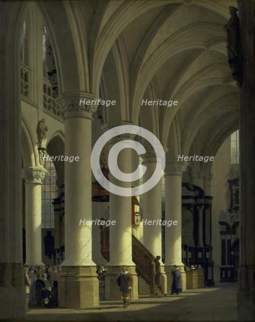 The church in St. Template in Brussels, 1853. Creator: Heinrich Hansen.