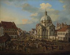 The Church of the Benedictine Nuns of Perpetual Adoration of the Blessed Sacrament, 1778. Creator: Bellotto, Bernardo (1720-1780)