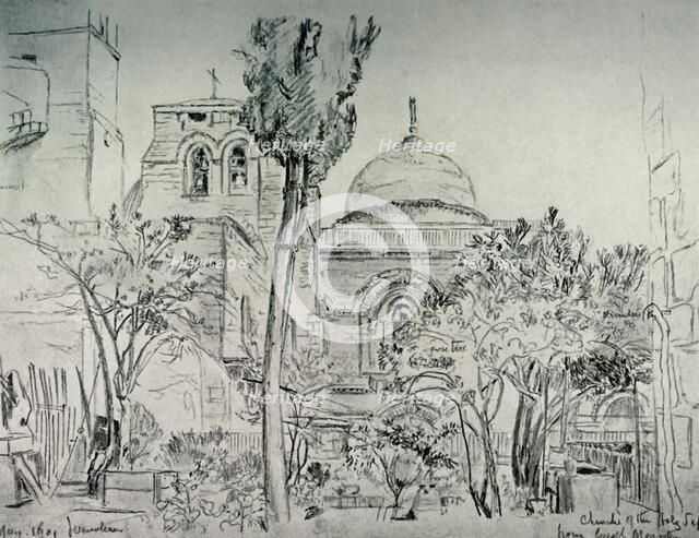 'The Church of the Holy Sepulchre from the Garden of the Greek Monastery', 1902. Creator: John Fulleylove.