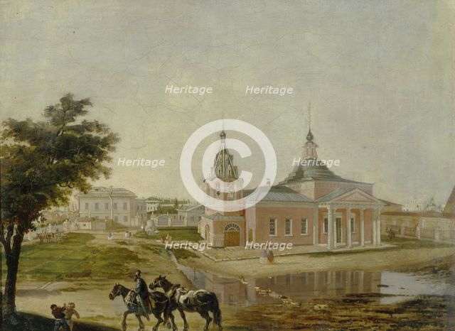 The Church of the Icon of Rzhev Holy Mother of God in Moscow, Mid of the 19th cen.. Artist: Anonymous, 18th century  