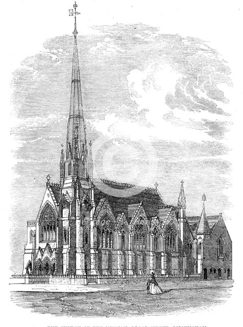 The Church of the Messiah, Broad-street, Birmingham, 1862.  Creator: Unknown.