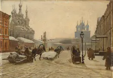 The Church of the Nativity of the Theotokos on Putinki and the Passion (Strastnoy) Monastery, 1895. Creator: Bouchard, Paul Louis (1853-1937)