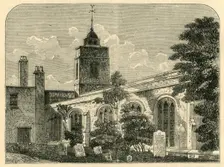 The Church of Allhallows, Barking, in 1750 (c1872). Creator: Unknown