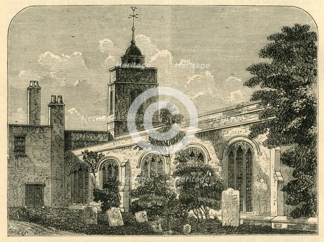 'The Church of Allhallows, Barking, in 1750', (c1872). Creator: Unknown.