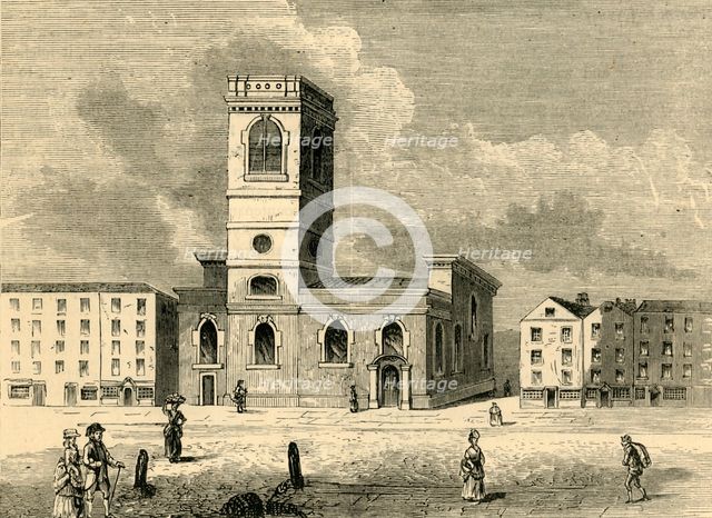 'The Church of Allhallows the Great in 1784', (c1872). Creator: Unknown.