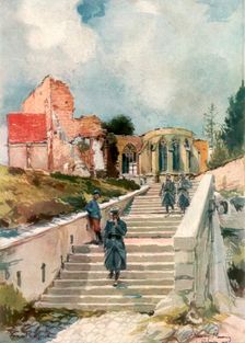 The Church of Clermont-en-Argonne France, 1915, (1926).Artist: Francois Flameng