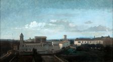 The Church of La Trinite des Monts, Rome, 19th century. Artist: Antoine Auguste Ernest Hebert