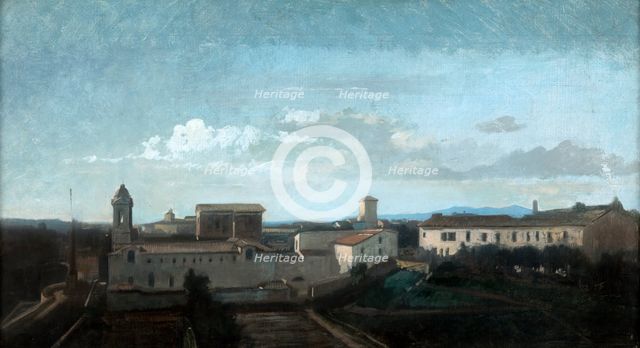 The Church of La Trinite des Monts, Rome, 19th century. Artist: Antoine Auguste Ernest Hebert