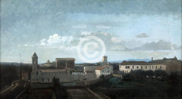 The Church of La Trinite des Monts, Rome, 19th century. Artist: Antoine Auguste Ernest Hebert