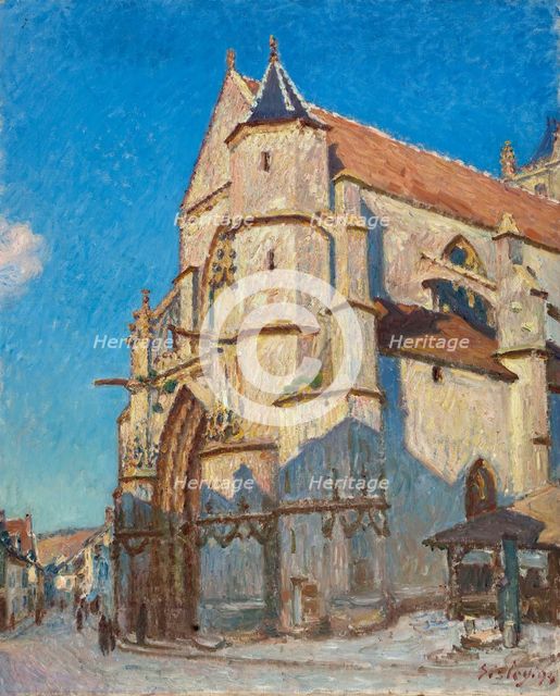 The Church of Moret (in the evening), 1894. Creator: Alfred Sisley.