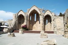 The Church of Our Lady of the Burgum, Crusader City, Rhodes, Greece. Creator: Samuel Magal