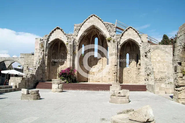 The Church of Our Lady of the Burgum, Crusader City, Rhodes, Greece. Creator: Samuel Magal.