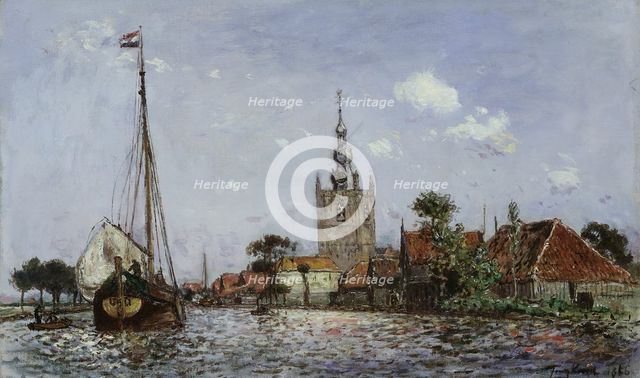 The Church of Overschie, 1866. Creator: Johan Barthold Jongkind.