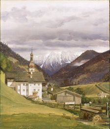 The Church of Ramsau, 1832. Artist: Wilhelm Bendz