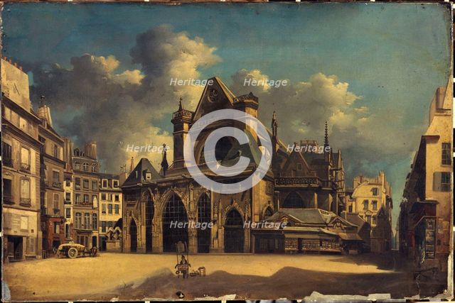 The church of Saint-Germain-l'Auxerrois, around 1840, current 1st arrondissement, c1835-1845. Creator: Unknown.